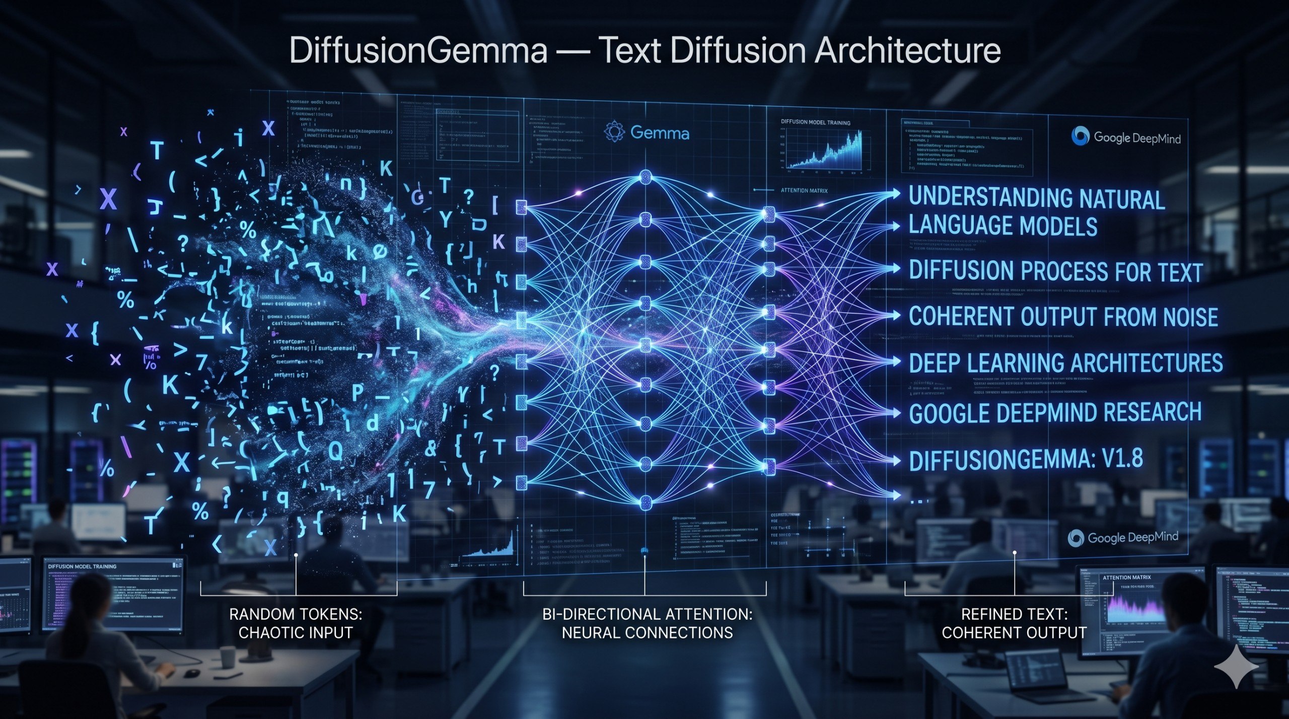 DiffusionGemma：Google 文本擴散模型與自回歸生成的終結